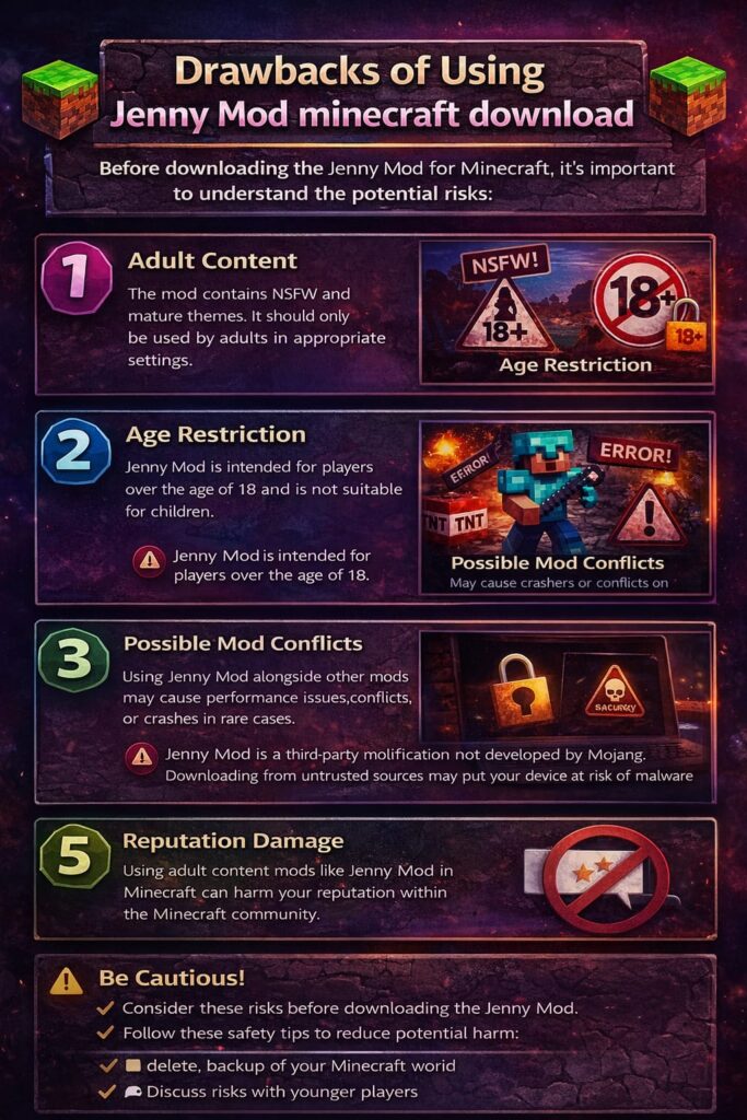 Drawbacks of Using jenny mod minecraft download